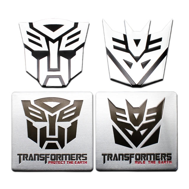 Logo dos Transformers em Alumínio 3D Para Automóveis