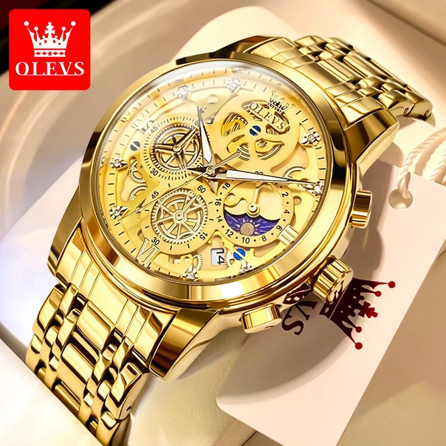 Relógio de Luxo Olevs Impermeável